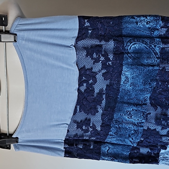 Cache blue lace layered prairie skirt-M - Picture 2 of 6